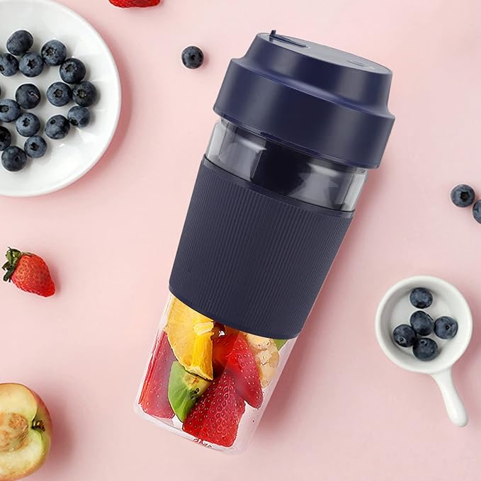 Portable Electric Juicer Cup 300ML USB Charging Handheld Electric Blender Cup with Stainless Steel Blades Make Ice Gaza Milkshakes Juice (#2)