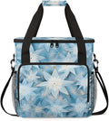 Christmas Flowers Coffee Maker Carrying Bag Xmas Flowers Travel Storage Bag Compatible with K-Mini or K-Mini Plus Single Serve Coffee Brewer Carrying Case with Multiple Pockets &amp Shoulder Strap