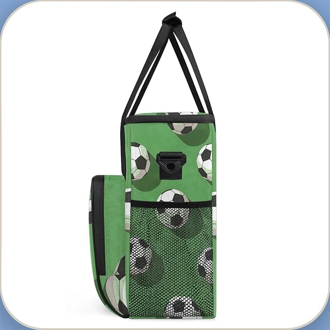Soccer Ball Travel Coffee Maker Carrying Bag Large Organizer Storage Tote Bag Insulated Reusable Cooler Grocery Bags