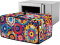 Boho Floral Toaster Oven Cover Heavy Duty Heat-resistant Waterproof Dust-Proof Protective Case with Side Pockets for Bake Air Fry Toaster Oven Easy Maintenance