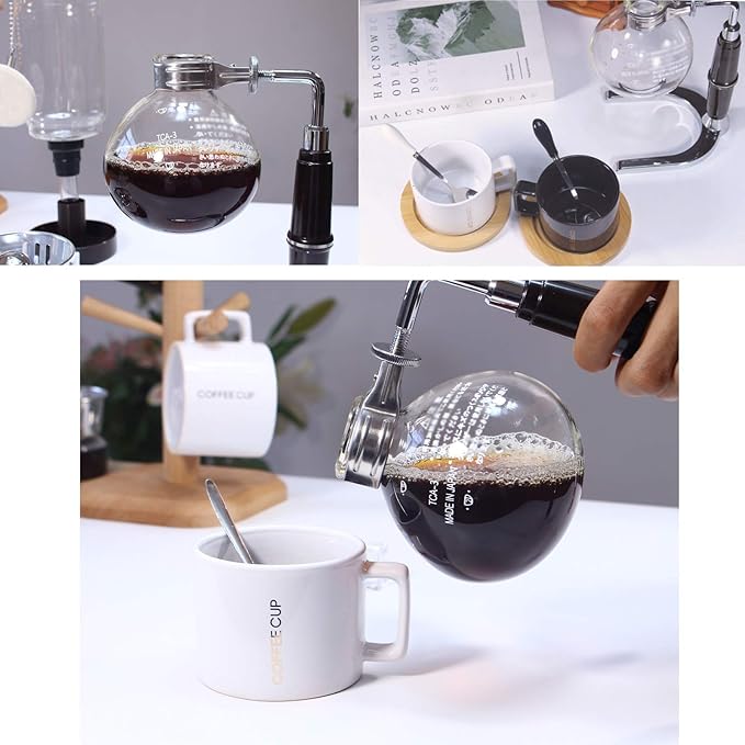 Style Siphon Coffee MakerSyphon Coffee PotResistant GlassTea Siphon PotSiphon Artisanal Coffee MachineCoffee Machine Filter for Home Kitchen Use5