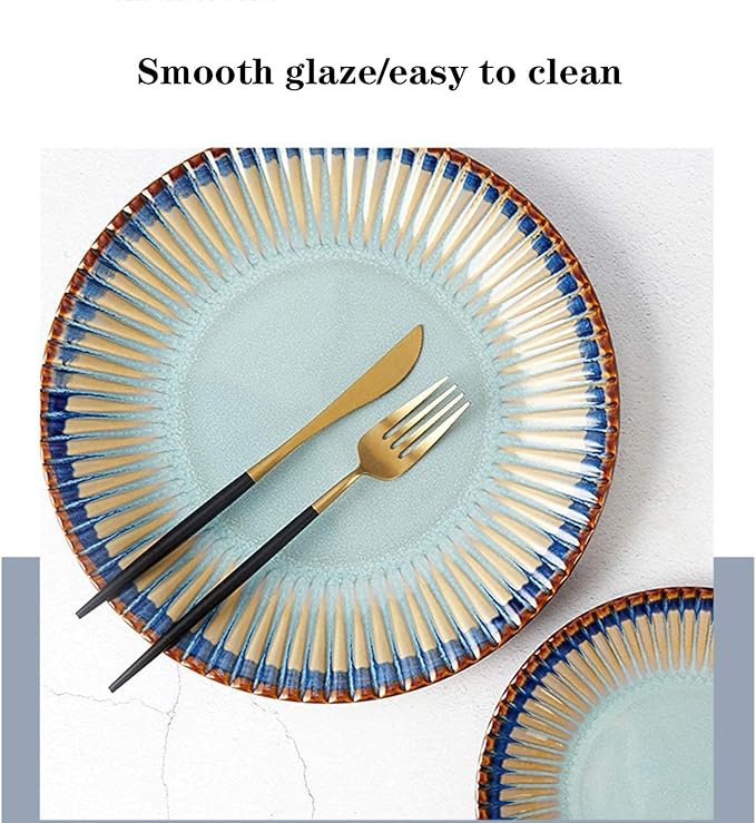 Dishes Dessert Plates Personalized Embossed Kitchen Dinnerware Set