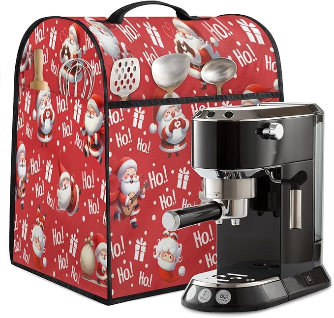 cfpolar Kitchen Aid Mixer Cover Compatible with 6-8 Quarts Cute Santa Claus Hat Xmas Stand Mixer Cover Kitchen Aid Mixers Accessories Appliance Organizer Bag Dust Covers with Zipper Pocket