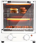 AMNOOL Tabletop Electric Oven Mini Pizza Oven 1000W Convection Oven Minute Timer Can Fry Eggs Automatic Ring Reminder Aesthetic and Practical-1*