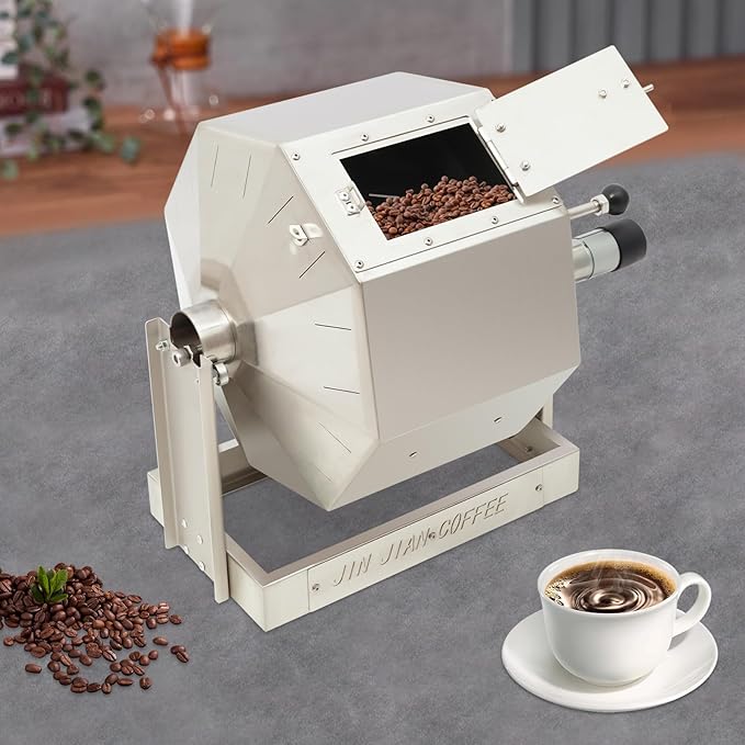 14.5L Coffee Bean RoasterStainless Steel Automatic Rotary Roasting MachineGas Burner Drum Type Beans Roasting Machine for Coffee BeansPeanutsNutsSoybeans