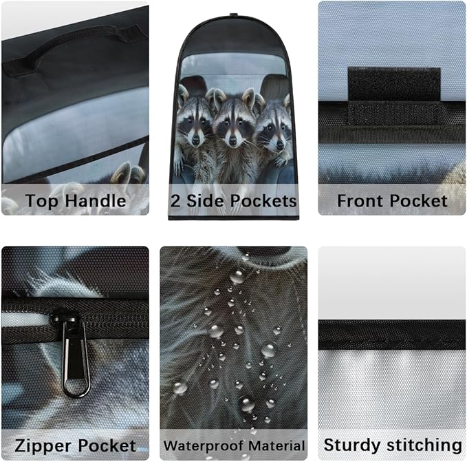 cfpolar Kitchen Aid Mixer Cover Compatible with 6-8 Quarts Cute Raccoon Animal Stand Mixer Cover Kitchen Aid Mixers Accessories Appliance Organizer Bag Dust Covers with Zipper Pocket