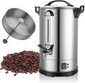 Commercial Coffee Maker 100 Cup Coffee Urn Hot Beverage Dispenser 4 Gallon 16L Large Coffee Urn Dual Layers 304 Stainless Steel 1300W Fast Brew Percolator For Business Catering Church