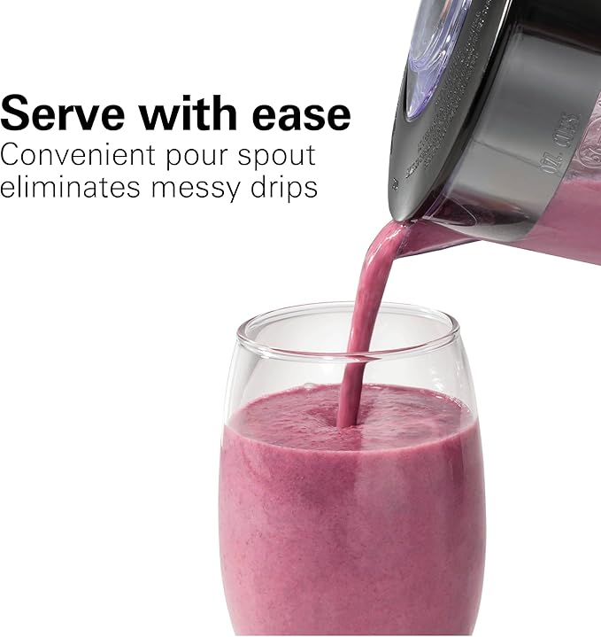 Hamilton Beach 56 Ounce 650W 10 Speed &amp Pulse Countertop Smoothie Blender Black