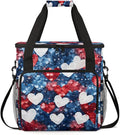 Heartfelt Freedom 4th of July Coffee Maker Carrying Bag Travel Storage Bag Compatible with K-Mini or K-Mini Plus Single Serve Coffee Brewer Carrying Case with Multiple Pockets &amp Shoulder Strap
