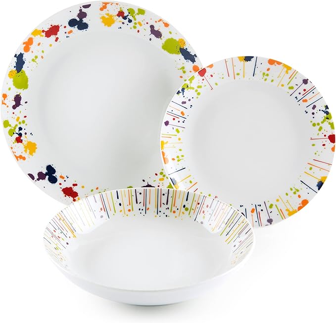 Excelsa Dripping 18-Piece Dinner Set Porcelain