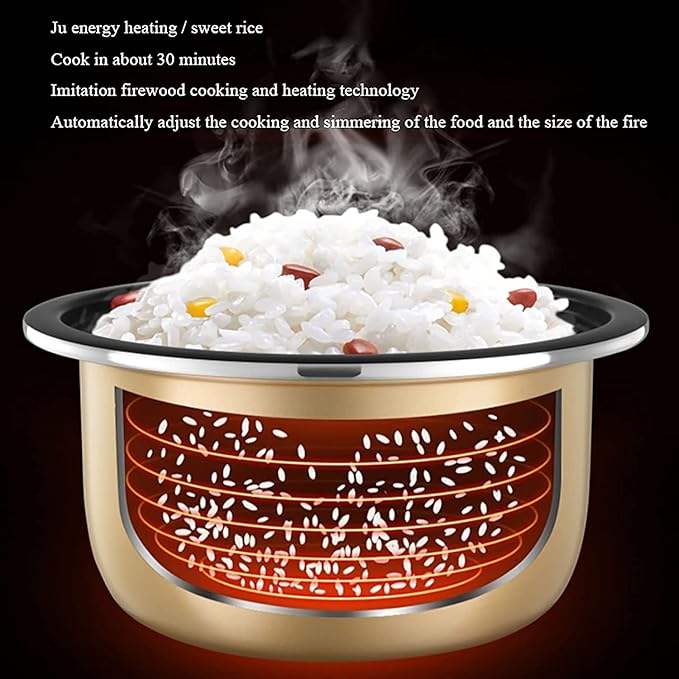 Rice Cooker Home Old Fashioned Rice Cooker Automatic Thermal InsulationNon-Stick Innerfor 2-10 People (3L) ()