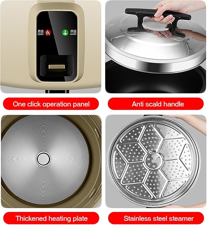 8-45LCommercial Rice Cooker &amp WarmerLarge Capacity Rice Cooker for 8-60 Peoplewith Non-Stick Inner Pot/Steamer/Measuring Cup/Scoop Rice Cooker23L-3000W23L-3000W