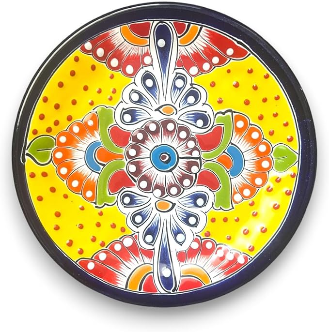 Vibrant 4-Piece Talavera Dinnerware Set | Colorful Mexican Handcrafted Plates (Seats 1)