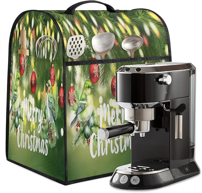 cfpolar Kitchen Aid Mixer Cover Compatible with 6-8 Quarts Christmas Ball Holly Bird Stand Mixer Cover Kitchen Aid Mixers Accessories Appliance Organizer Bag Dust Covers with Zipper Pocket