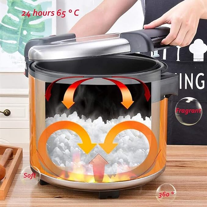 Household Rice Cooker Commercial Electric Heat Preservation Bucket Large Capacity 23L Non-Stick Pan Automatic Cooking
