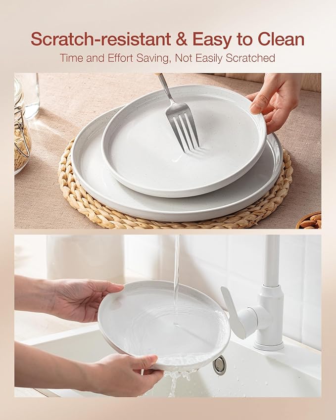 Famiware Milkyway Dinnerware Sets 24 Piece Dish Set Plates and Bowls Sets for 8 Multi-color