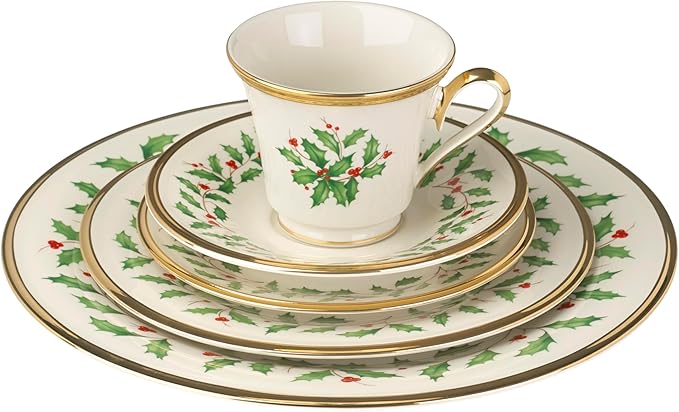 Lenox 146590600 Holiday 5-Piece Place Setting Christmas Drinkware Set Hosting