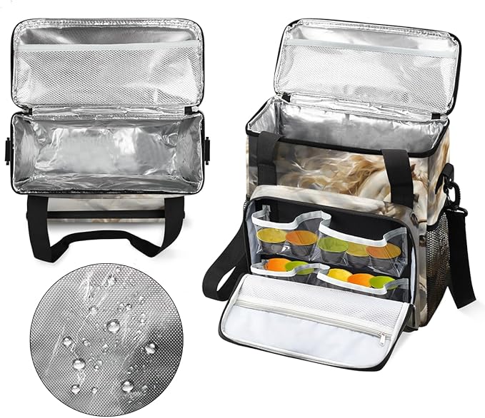 White Horse Coffee Maker Carrying Bag Portable Travel Storage Tote Bag Compatible with K-Mini or K-Mini Plus Single Serve Coffee Brewer Carrying Case with Multiple Pockets &amp Shoulder Strap