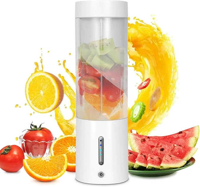 Blender for Smoothies USB Rechargeable Electric Blender Mini Portable Juicer with 6 Blades for Making Juice Blends Shakes Mixed Fruits Vegetables 450ml