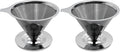 The London Sip Stainless Steel Coffee Dripper Pour Over Coffee Maker Coffee Slow Brewing Accessories for Home 1-4 Cup (Pack of 2)