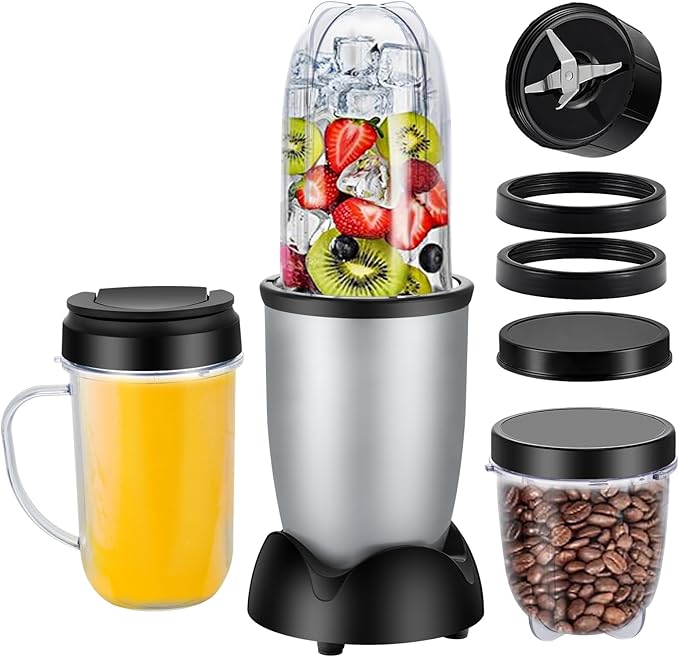 Panana Personal Drink Mixer Blender Portable Blender for-Smoothies 18 Oz Shakes Food Prep and Frozen Blending Includes Blending Blade Drink Lids and Extra 2 Cups