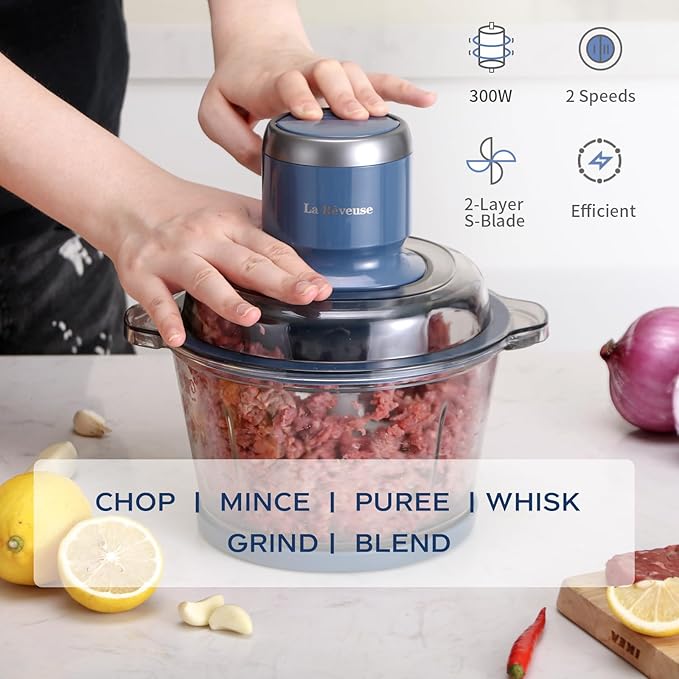 La Reveuse 400W Stainless Steel Smoothie Blender + La Reveuse 7-Cup Food Chopper