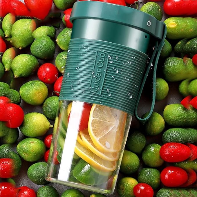 Portable Blender Personal Mini Juice Blender USB Rchargeable Juicer Cup Blender Home/Office/Outdoors (Color : Gray)