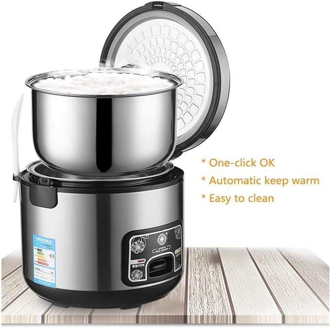 Rice Cookers Small 304 Stainless Steel Non-Stick Inner Pot 2/3/4/5L Rice Cooker with Cook/Warm Function with Measuring Cup3L(4L)