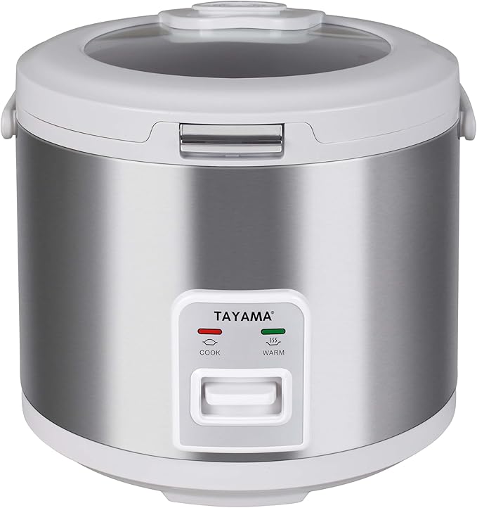 TAYAMA 10-Cup Automatic Rice Cooker &amp Warmer with Glass Lid