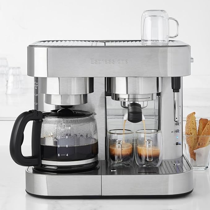 Espressione Combination Stainless Steel Espresso + Coffee Maker 10 cups