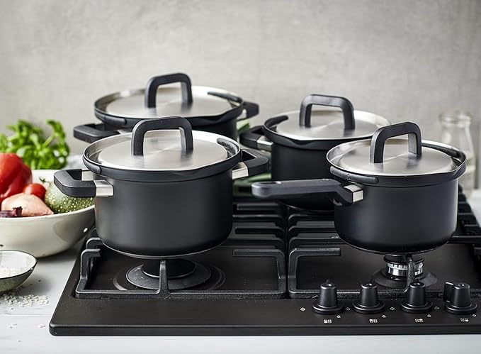 BK Flow Cool Black stainless steel pan set 4-piece (1011764)