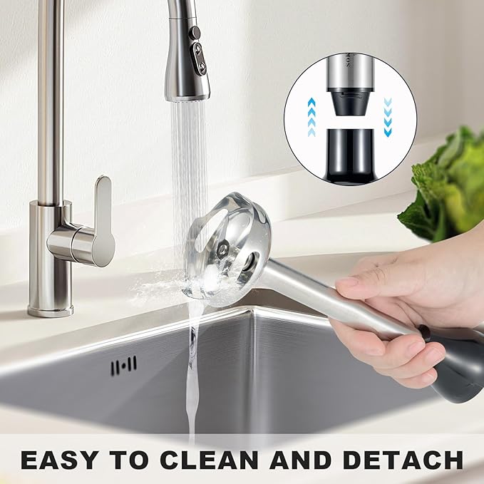 Immersion Blender 4 in 1 Hand Bender Max 1000W 5 Speeds &amp Turbo with Copper Motor Stainless Steel Blade Handheld Blender Stick Mixer with Egg Whisk 700ml Beaker &amp 500ml Chopper Bowl