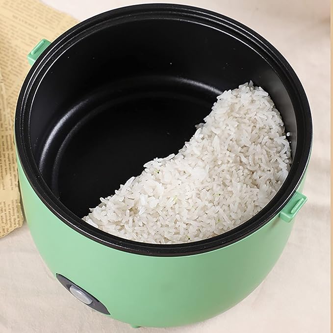 Rice Cooker Mini Rice Cooker 1.8L Multicooker With Removable Non Stick Rice Pot And Keep Warm Function For 1-3 People(Green)