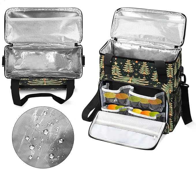 Magic Tree Christmas Coffee Maker Carrying Bag Portable Travel Storage Tote Bag Compatible with K-Mini or K-Mini Plus Single Serve Coffee Brewer Carrying Case with Multiple Pockets &amp Shoulder St