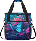 Watercolor Butterfly Coffee Maker Carrying Bag Gothic Butterfly Travel Storage Bag Compatible with K-Mini or K-Mini Plus Single Serve Coffee Brewer Carrying Case with Pockets &amp Shoulder Strap
