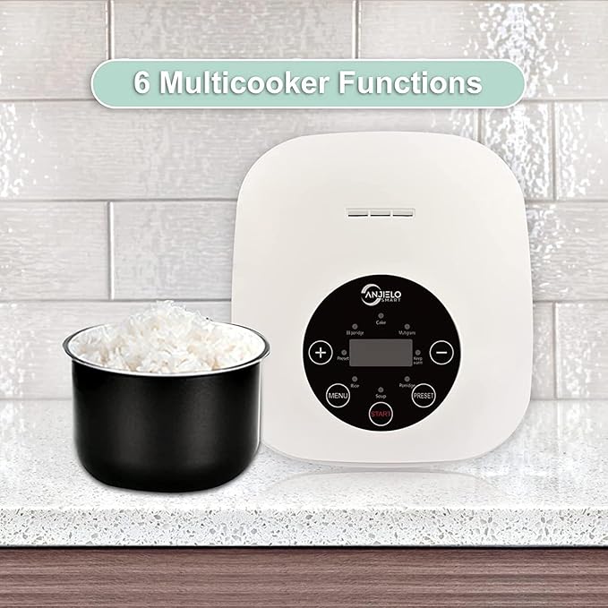 2 Liters Rice Cooker Rice Cooker and Steamer-Warm Function Stainless Steel Liner Supports Preset and Keep Warming to Make Rice Soup Baby Porridge Cake Multigrains Porridge