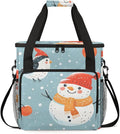 Christmas Snowman Bird Coffee Maker Carrying Bag Travel Storage Bag Compatible with K-Mini or K-Mini Plus Single Serve Coffee Brewer Carrying Case with Multiple Pockets &amp Shoulder Strap