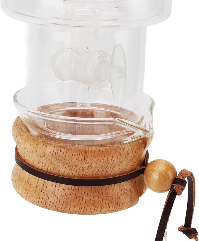Zerodis Ice Drip Coffee Maker Cold Brew Coffee Makers Cold Brew System with Adjustable for Home and Office 400ml Smooth Low Acidity Kit Ice Drip Maker Borosilicate