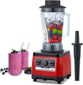 BioloMix Heavy Duty Professional Blender Peak 2200W Commercial Grade Bar Blender With 70Oz Container For Shakes Smoothies Ice Crushing Frozen Fruits Soups Dry Grinding (Red)