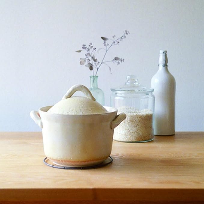 Japanese Donabe Cocer Rice Cooking Pot 3 Go 2200cc White