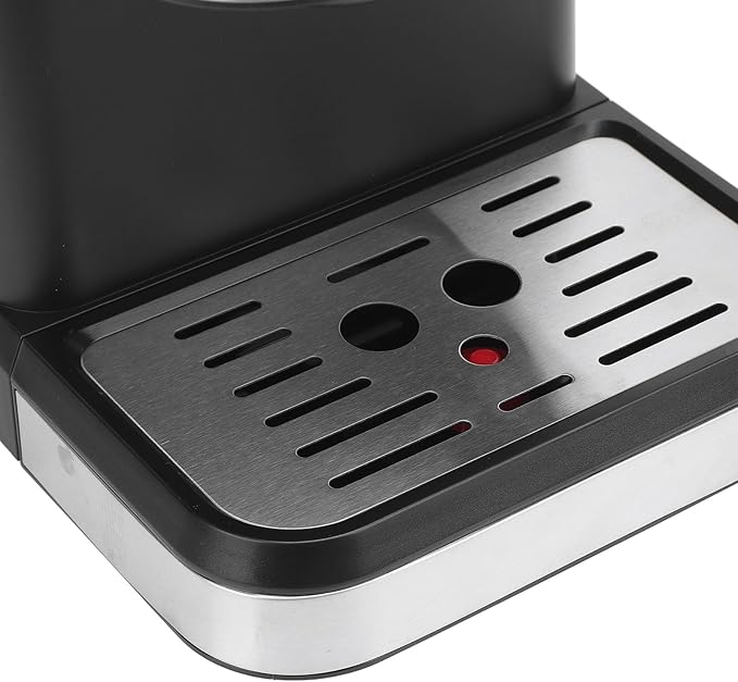 ZJchao Compact Coffee Machine Stainless Steel 20 Bar Coffer Maker Milk Frother Quick Preheat for Cappuccino Latte Home Office (US Plug 110V)