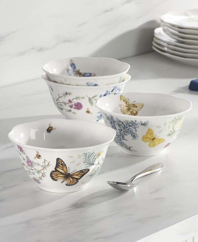 Lenox 897796 Butterfly Meadow Herbs Rice Bowls Set Of 4
