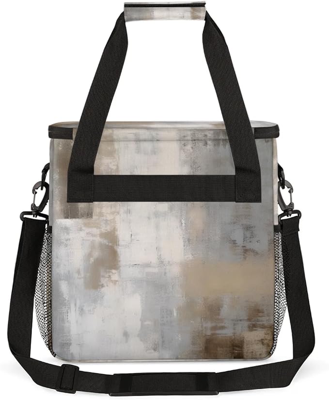 Coffee Maker Carrying Bag Grey Brown Single Cup Coffee Maker Travel Bag Compatible with Keurig K-Mini or K-Mini Plus Portable Storage Bag with Shoulder StrapAZ-191