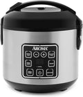 AROMA® 8-Cup (Cooked) / 2 Qt. Digital Rice &amp Grain Multicooker Durable Nonstick Inner Pot Oatmeal Steam White &amp Brown Rice Keep Warm