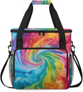 Tie Dyeing Coffee Maker Carrying Bag Blue Green Portable Travel Storage Tote Bag Compatible with K-Mini or K-Mini Plus Single Serve Coffee Brewer Carrying Case with Multiple Pockets &amp Shoulder S