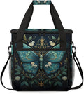 Gothic Butterfly Coffee Maker Carrying Bag Gorgeous Butterfly Travel Storage Bag Compatible with K-Mini or K-Mini Plus Single Serve Coffee Brewer Carrying Case with Multiple Pockets &amp Shoulder S