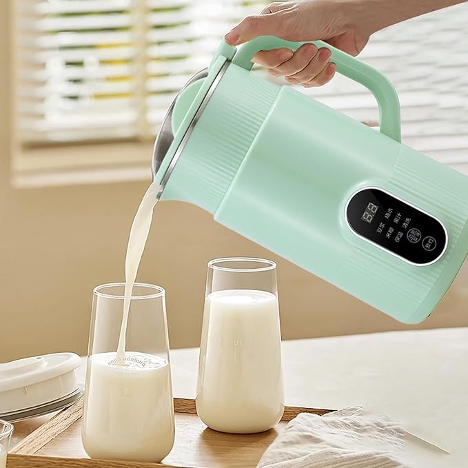 Automatic Nut Milk Maker Soya Milk Maker Milk Maker With Delayed Start Heating Self-Cleaning Oven Function Milk Dispenser for Homemade Milk Oatmeal Soya Milk. (1 pc)