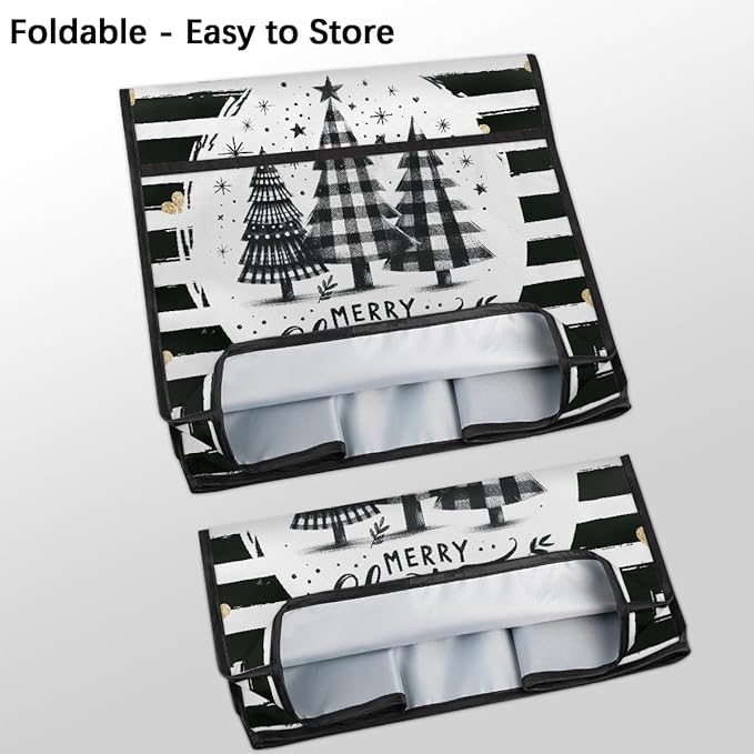 cfpolar Kitchen Aid Mixer Cover Compatible with 6-8 Quarts Christmas Tree Black And White Stand Mixer Cover Kitchen Aid Mixers Accessories Appliance Organizer Bag Dust Covers with Zipper Pocket