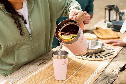 STANLEY Classic Stay-Hot French Press Coffee Maker 48 oz | 5 Minute Brew 4 Hours Hot | Mesh Filter for Coffee Grounds | Insulated Stainless Steel French Press | BPA-Free | Limestone