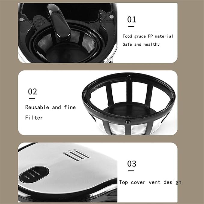 Fully Automatic Coffee Machine for Home and Office - Portable Espresso Maker with Filter Function (110V)(220v)